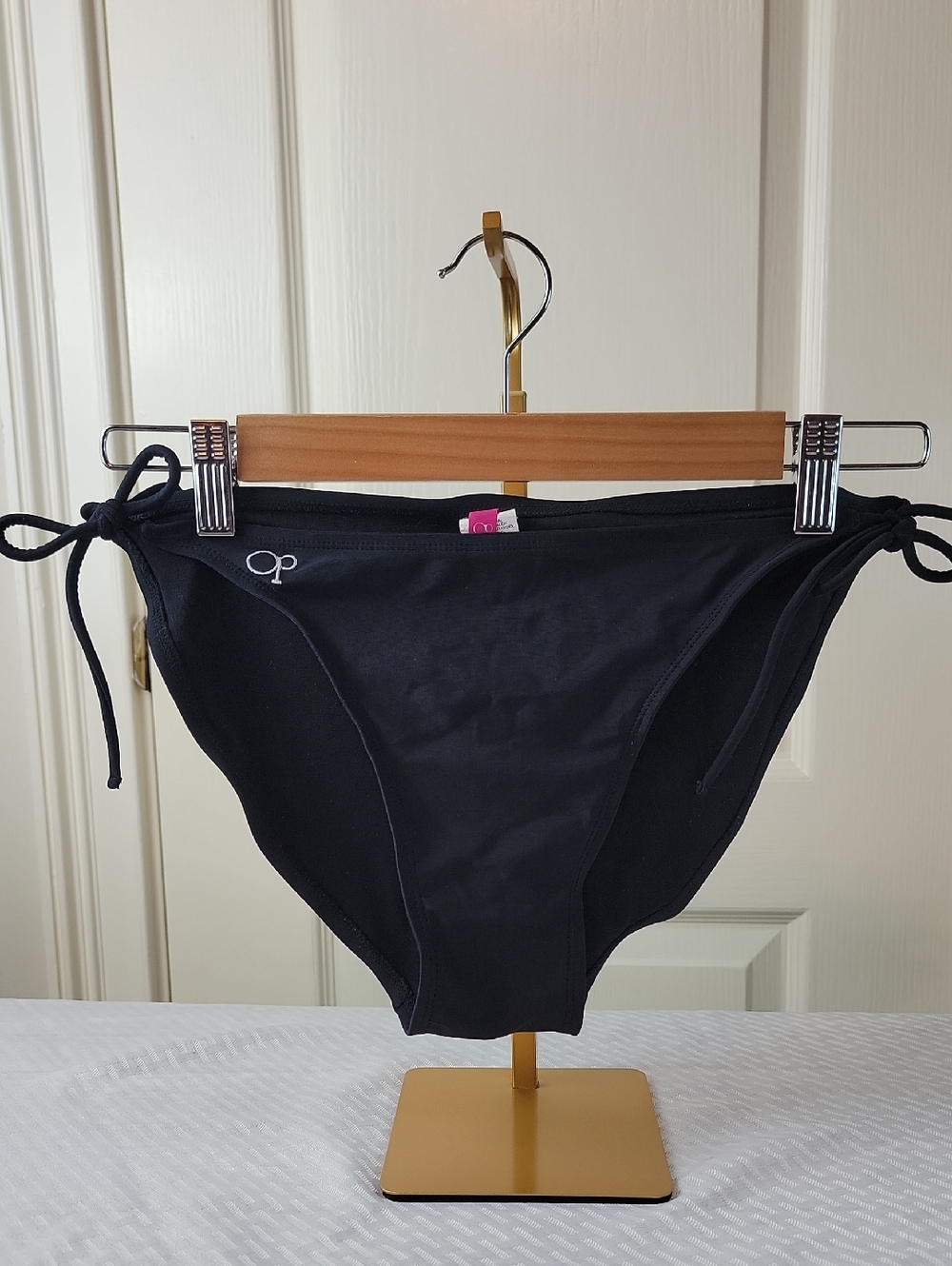 OP Black Side-Tie Swim Bottoms